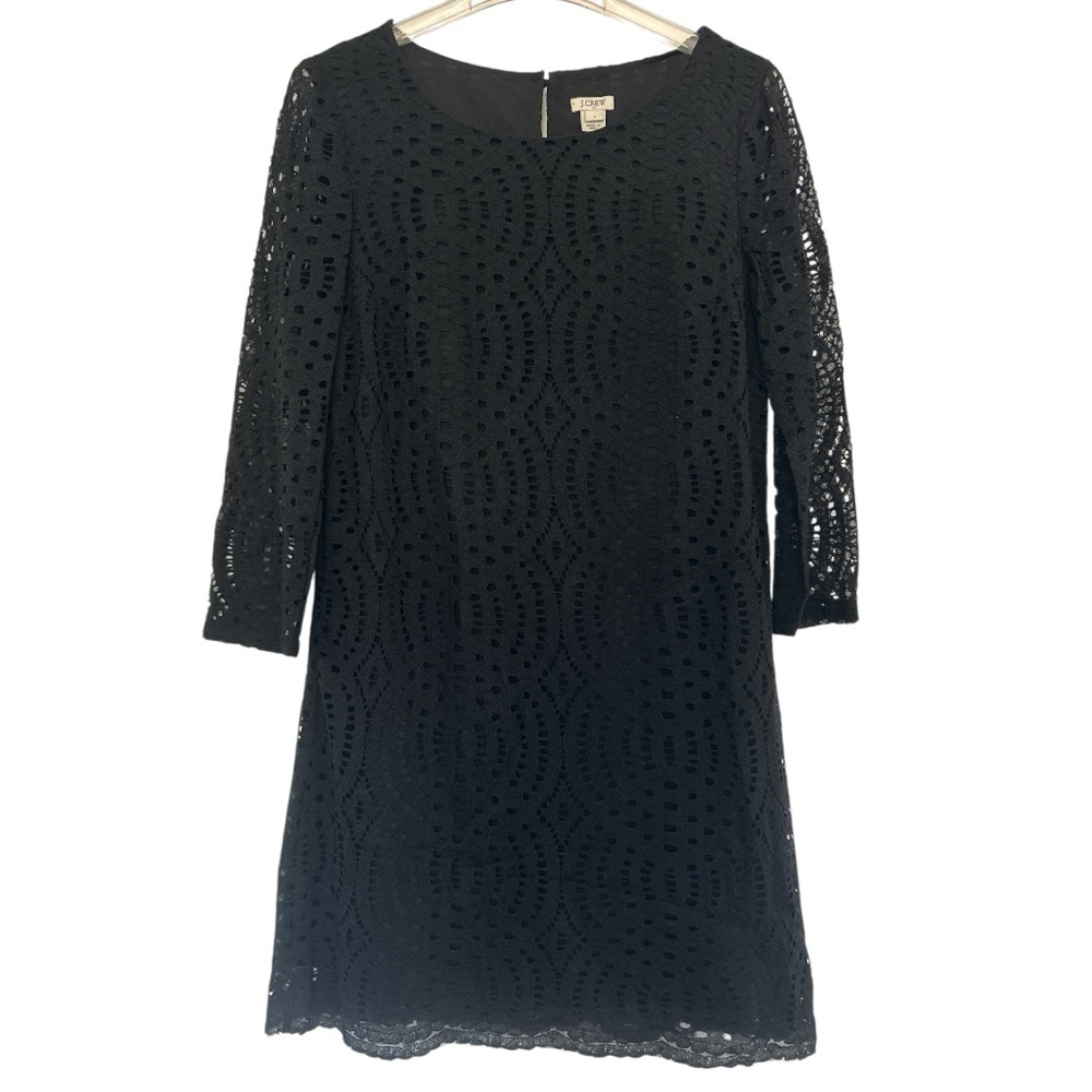 J. Crew Lace Dress long sleeve black
